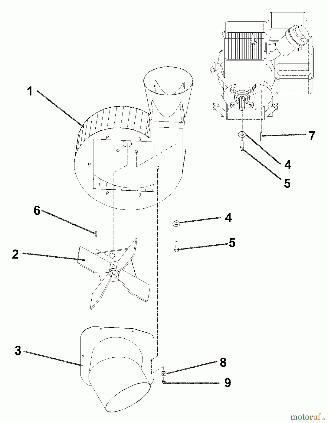 Husqvarna Zubehör, Rasenmäher / Mäher Z2-7 - Husqvarna Z Grass Collection System (2003-04 & After) Kohler Vacuum Assembly 6 hp 540030166 / Briggs & Stratton Vacuum Assembly 5.5 hp 540030167