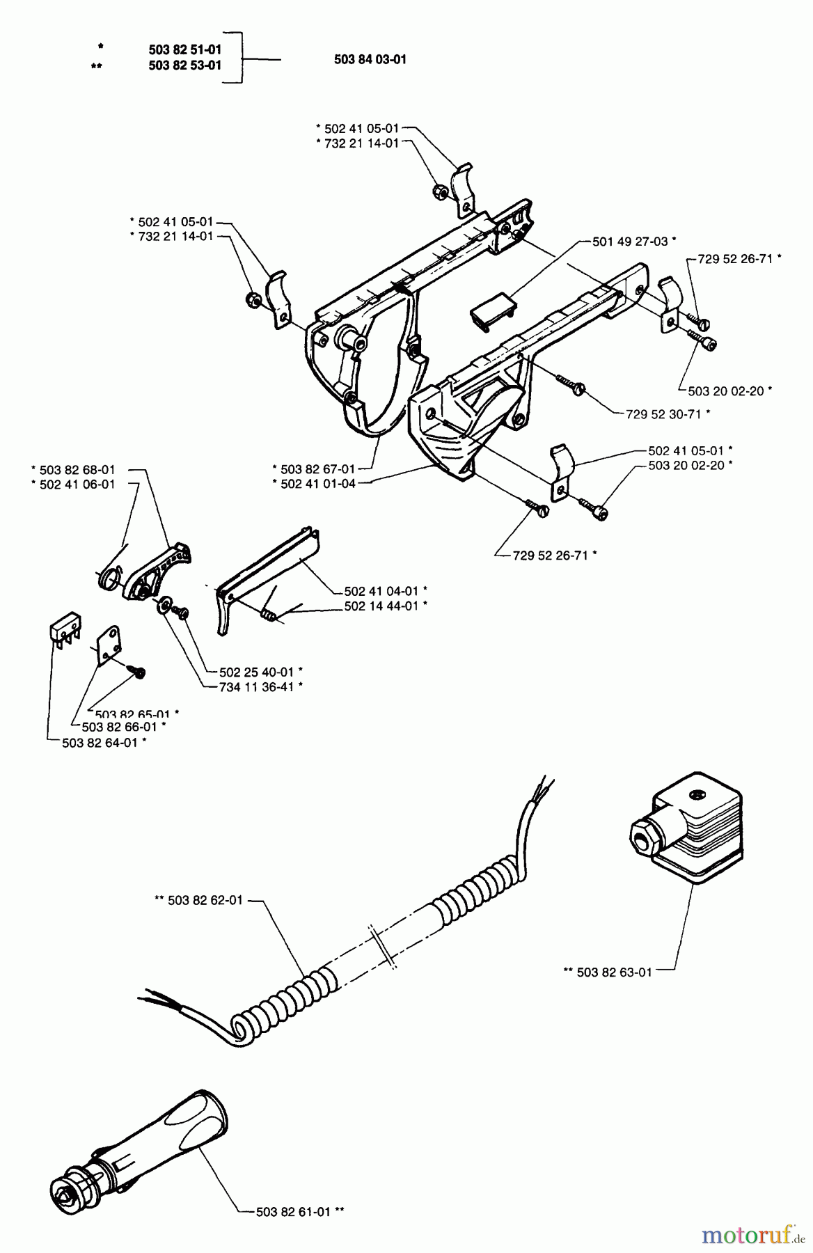Husqvarna Zubehör, Sägen 250 PS - Husqvarna Pruning Saw Control Valve Block (1995-10 & After) General Assembly