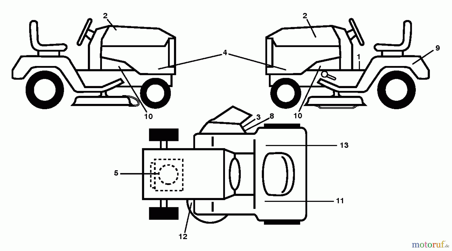 Husqvarna Rasen und Garten Traktoren LT 1942 (96041031500) - Husqvarna Lawn Tractor (2012-07 & After) DECALS