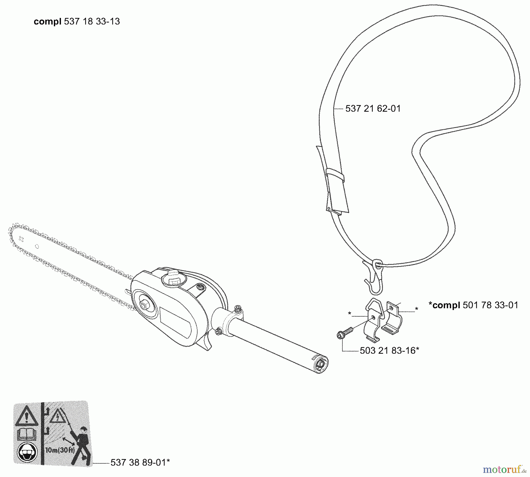 Husqvarna Zubehör, Sägen 326 P5X - Husqvarna Saw Attachment (2004-06 to 2006-06) Saw Attachment - 4