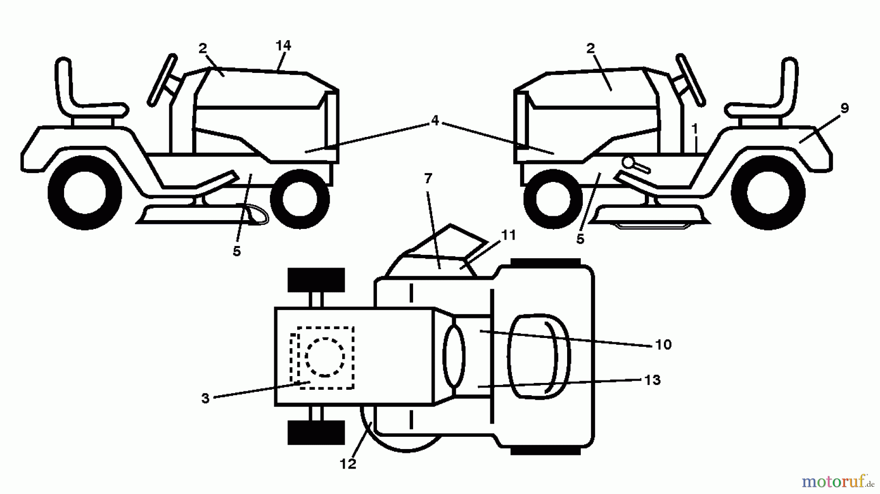 Husqvarna Rasen und Garten Traktoren LT 19538R (96041028201) - Husqvarna Lawn Tractor (2013-05) DECALS
