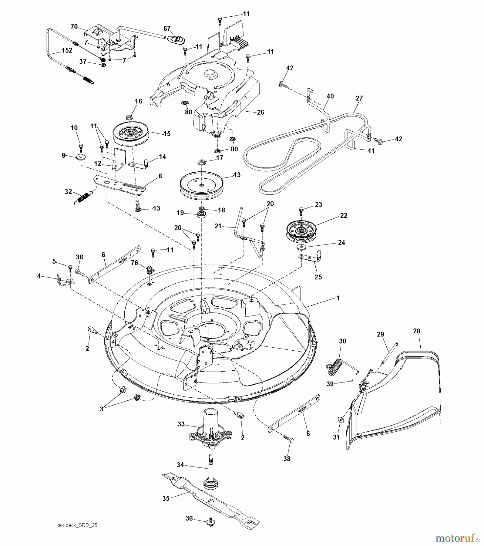 Husqvarna Rasen und Garten Traktoren LT 2213 (96041007903) - Husqvarna Lawn Tractor (2011-03 & After) MOWER DECK / CUTTING DECK
