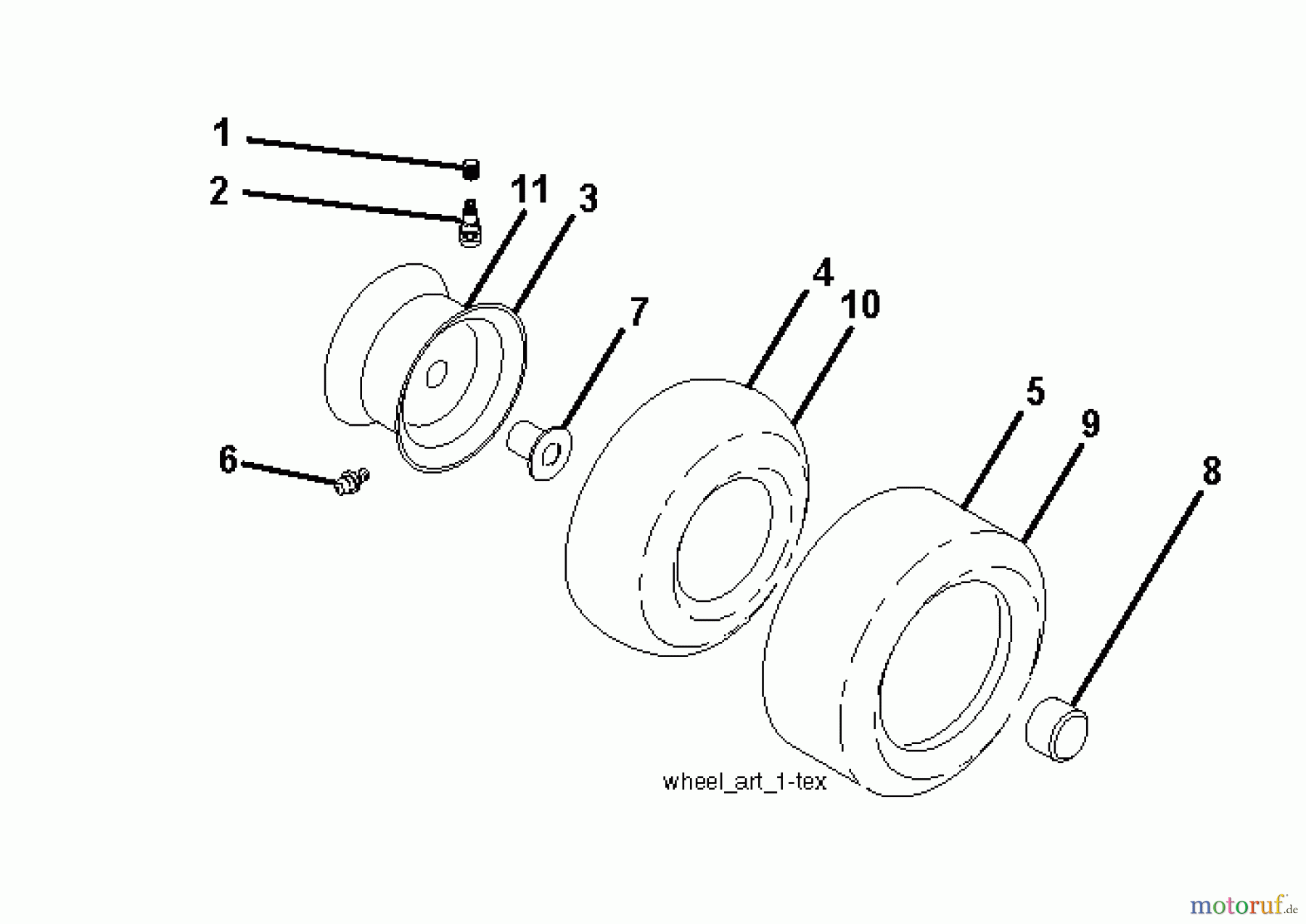 Jonsered Rasen und Garten Traktoren LT2213 C (96041008100) - Jonsered Lawn & Garden Tractor (2009-01) WHEELS TIRES