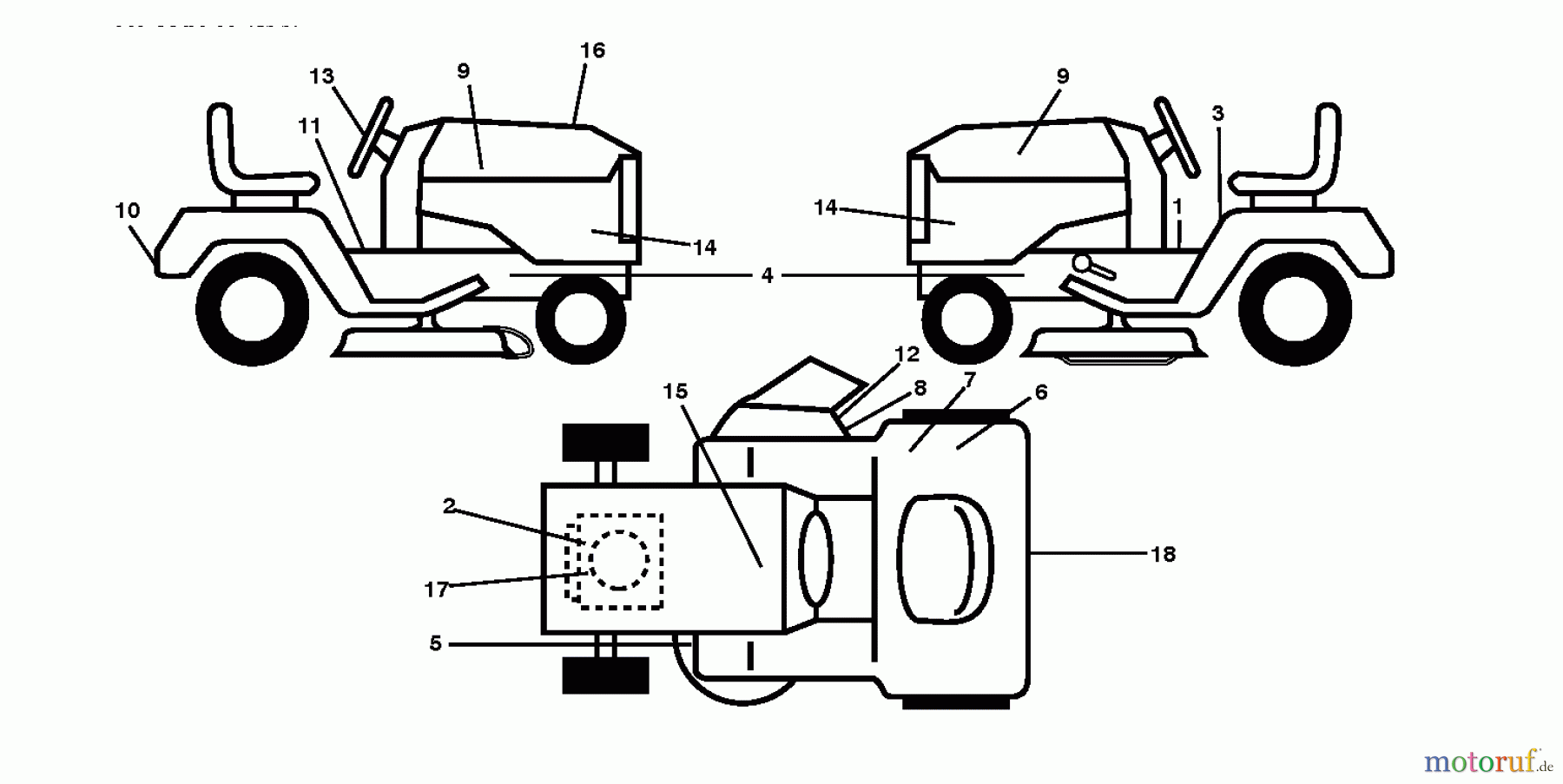 Jonsered Rasen und Garten Traktoren LT2223 A2 (96041014402) - Jonsered Lawn & Garden Tractor (2011-02) DECALS