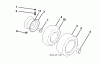 Jonsered LT2223 A2 (96041014402) - Lawn & Garden Tractor (2011-02) Ersatzteile WHEELS TIRES