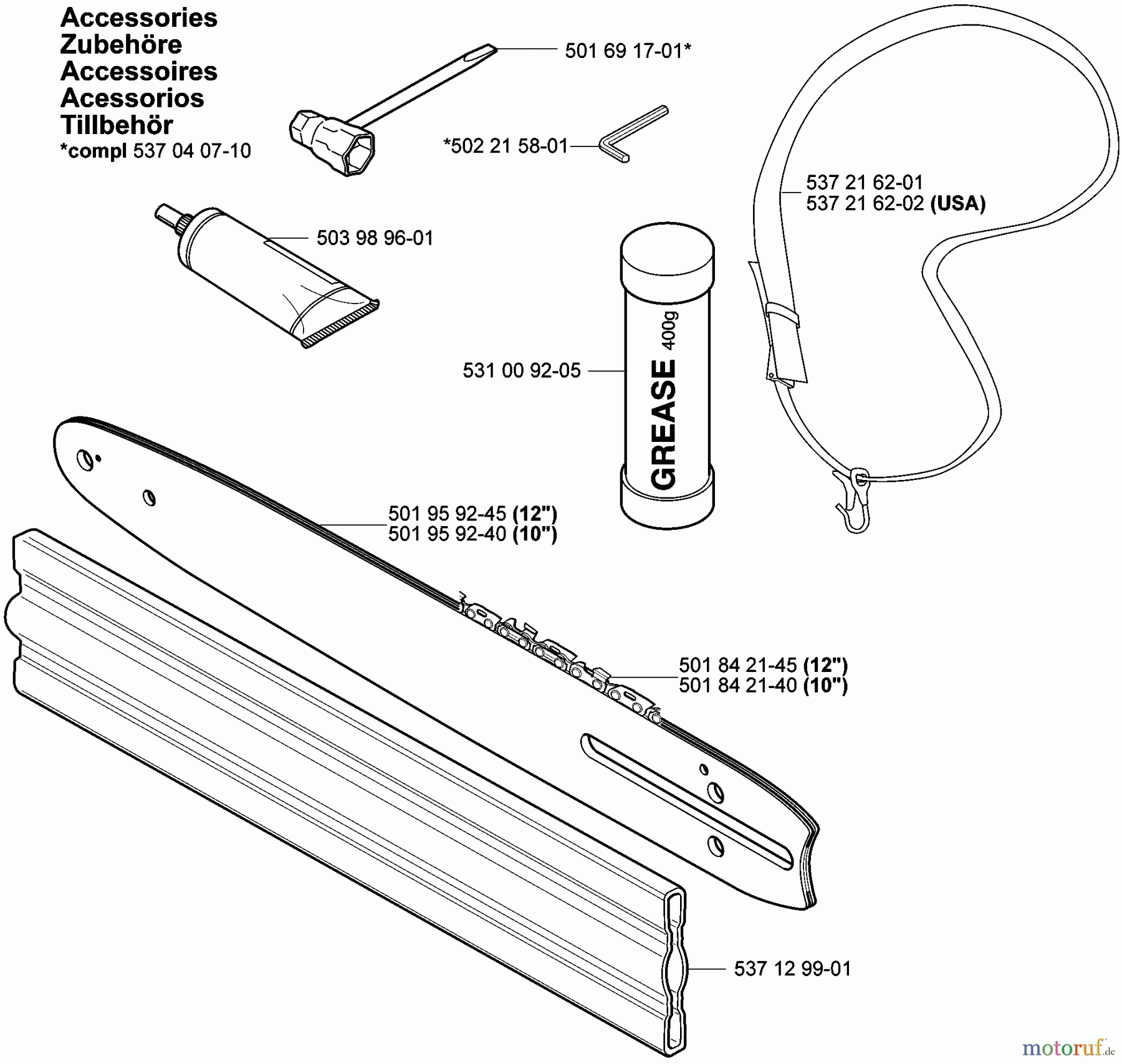  Husqvarna Zubehör, Sägen 326 P5X - Husqvarna Saw Attachment (2006-07 & After) Accessories