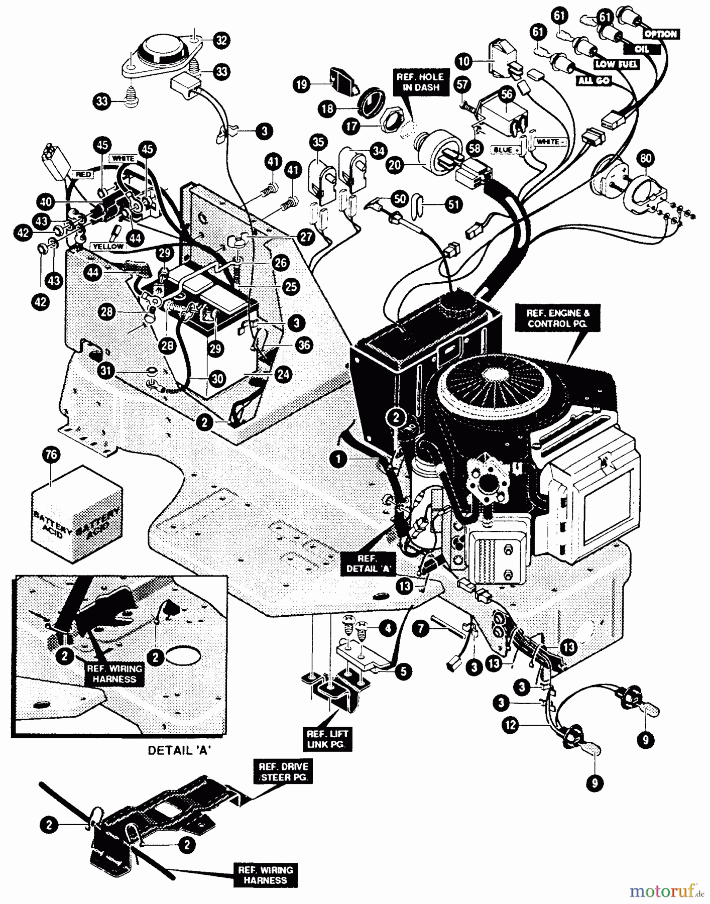 Husqvarna Rasen und Garten Traktoren LT 4140G (E4014-030) - Husqvarna Lawn Tractor (1994-01 & After) Electrical