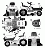 Husqvarna LT 4140H (E4014-040) - Lawn Tractor (1994-01 & After) Ersatzteile Decals