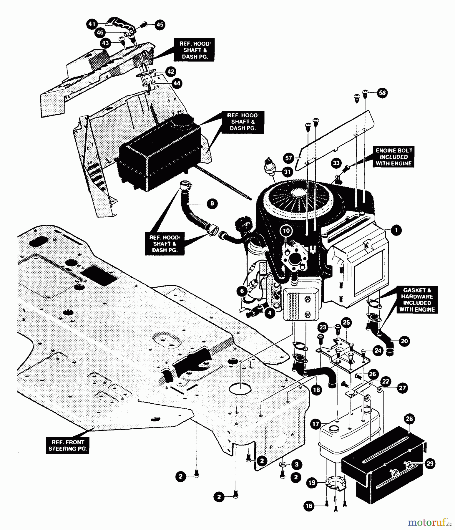 Husqvarna Rasen und Garten Traktoren LT 4140H (E4014-040) - Husqvarna Lawn Tractor (1994-01 & After) Engine