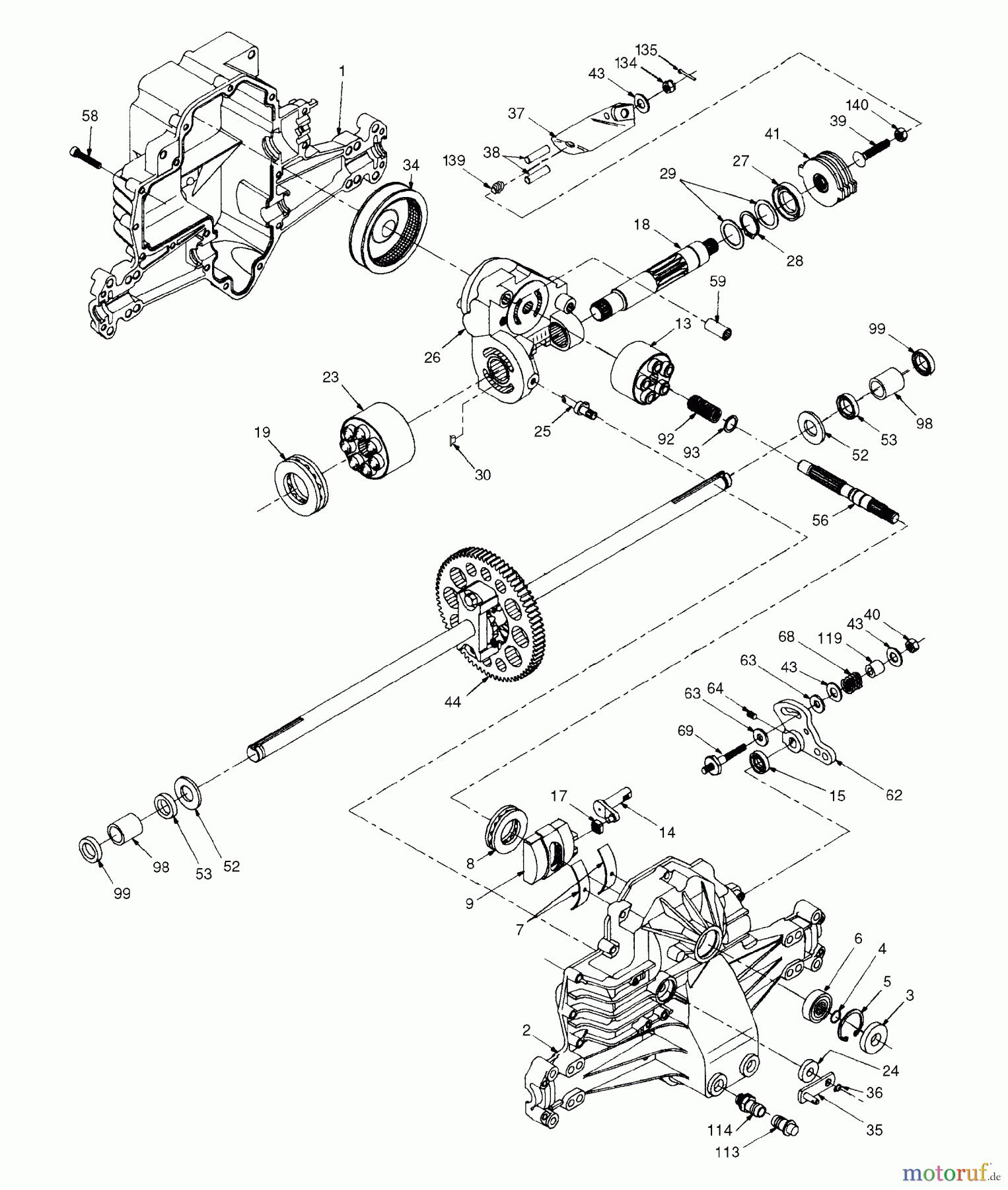 Husqvarna Rasen und Garten Traktoren LTH 120 (954140013A) - Husqvarna Lawn Tractor (1997-12 & After) Hydro Transaxle