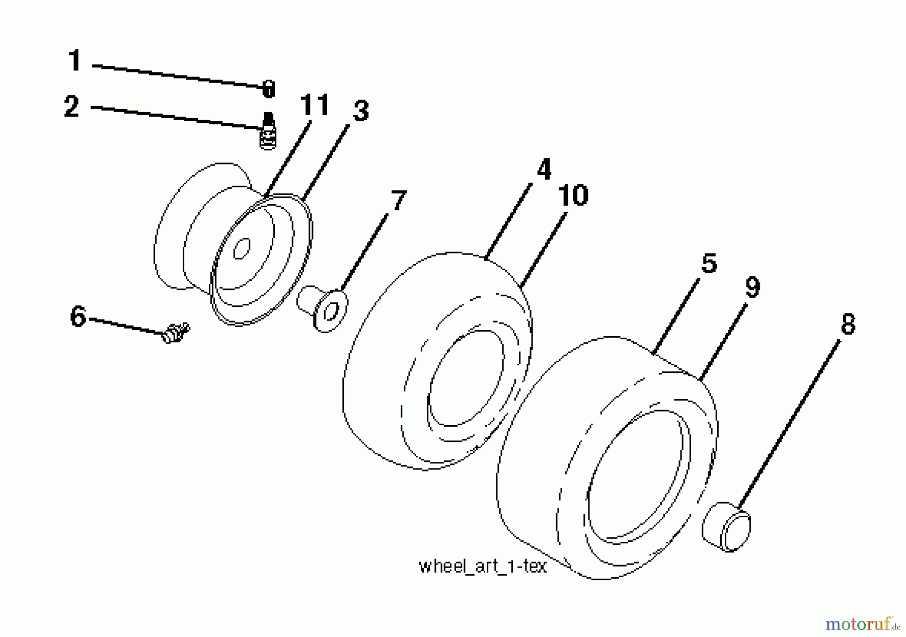 Husqvarna Rasen und Garten Traktoren LTH 126 (96041019902) - Husqvarna Lawn Tractor (2012-05 & After) WHEELS TIRES