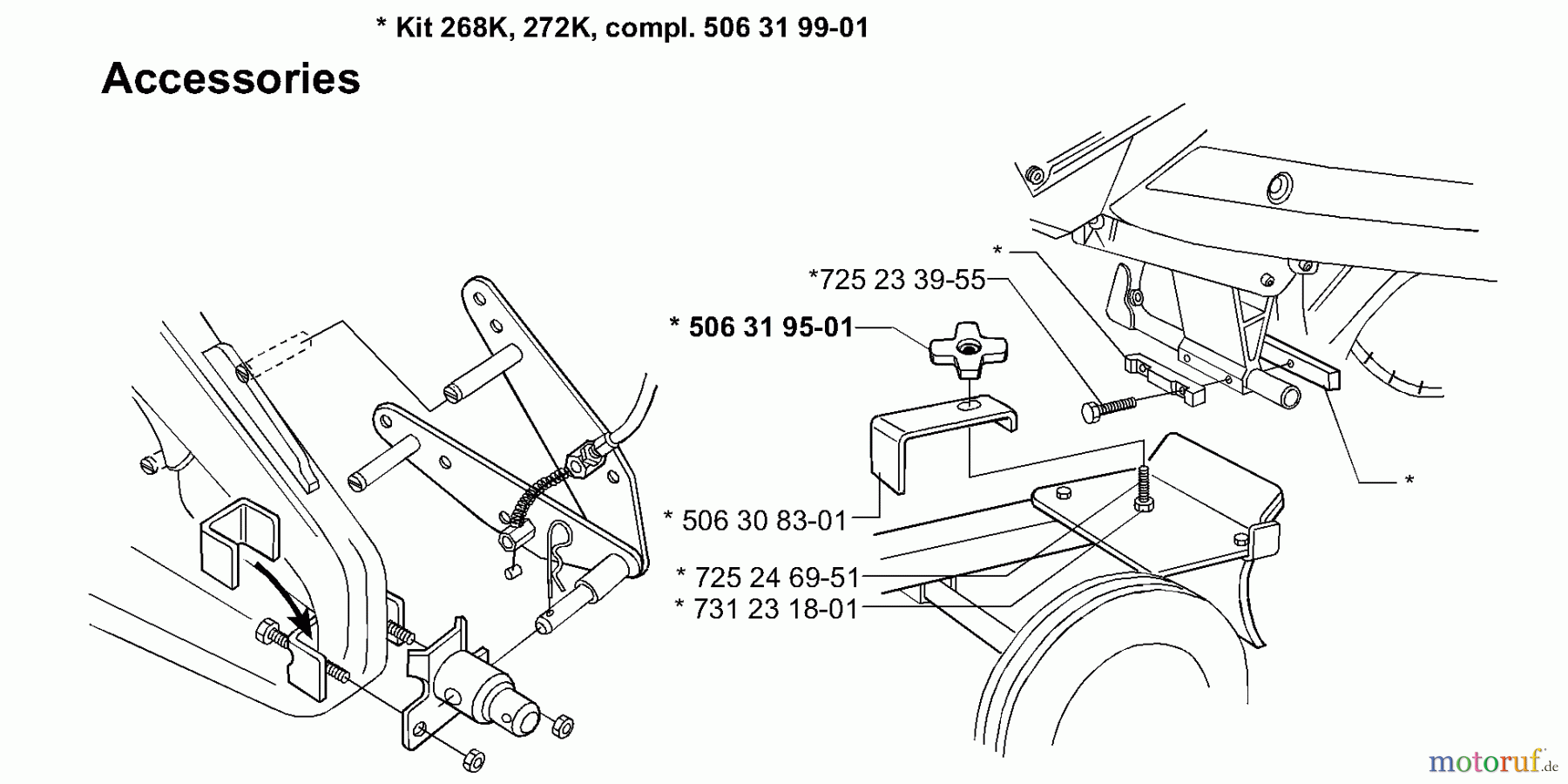 Husqvarna Zubehör, Sägen KV 03 - Husqvarna Trolley Cart for 371 K / 3210 K (2000-03 to 2006-12) Accessories