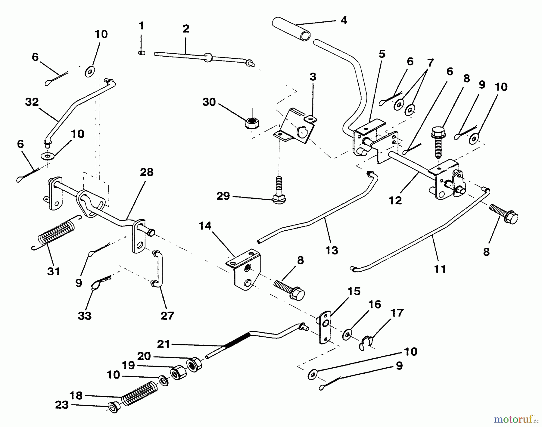 Husqvarna Rasen und Garten Traktoren LTH 13 (954001042) (HAR13H38B) - Husqvarna Lawn Tractor (1995-01 & After) Brake / Rear Mower Lift Assembly