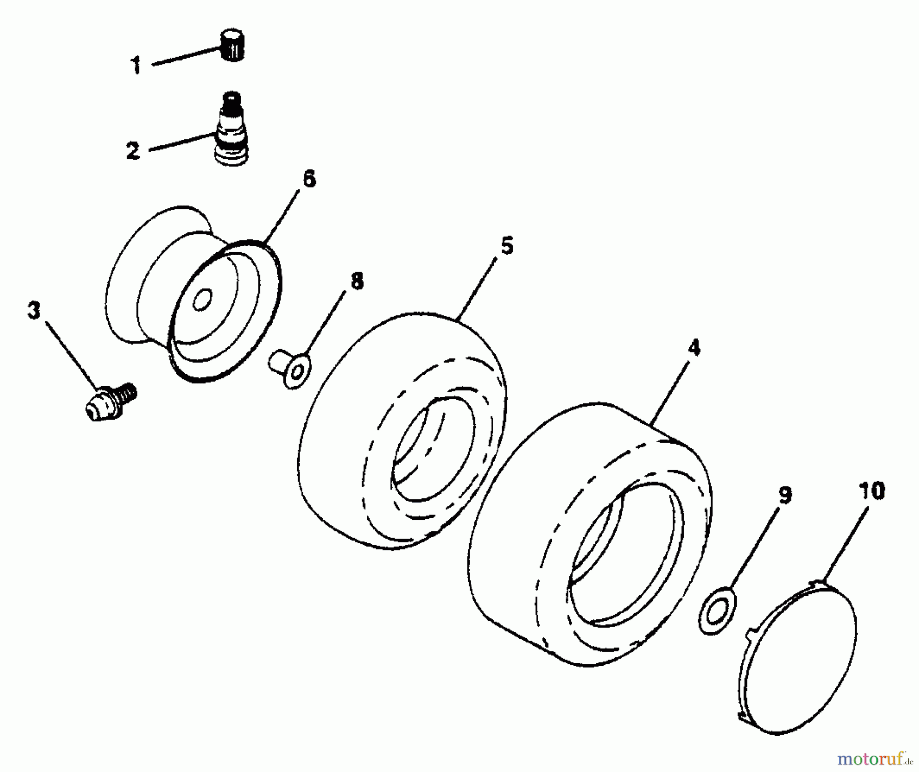 Husqvarna Rasen und Garten Traktoren LTH 13 (954001042) (HAR13H38B) - Husqvarna Lawn Tractor (1995-01 & After) Wheels & Tires