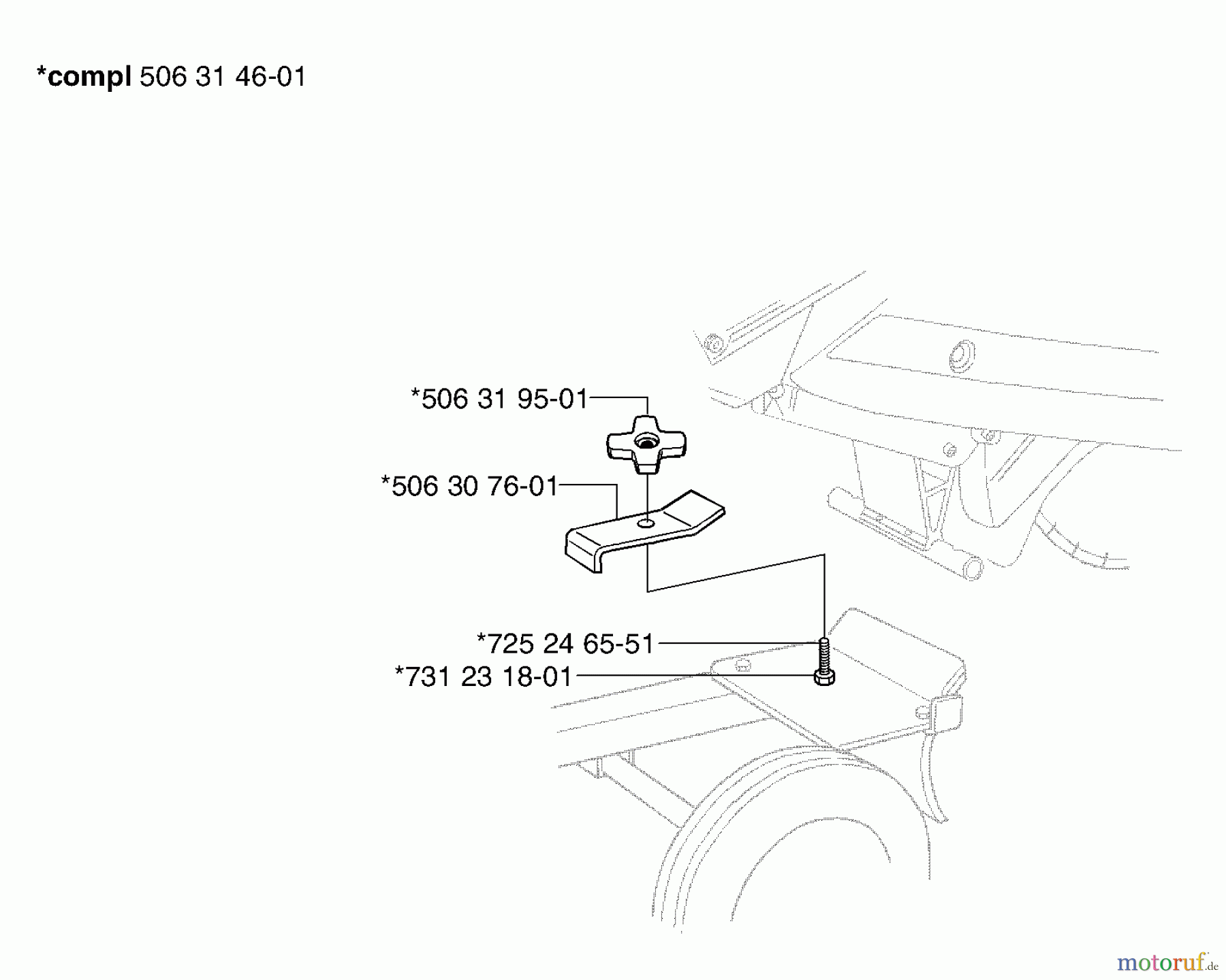Husqvarna Zubehör, Sägen KV 03 II - Husqvarna Trolley Cart for 371 K / 3210 K (2002-08 & After) Adapter Kit 3120K