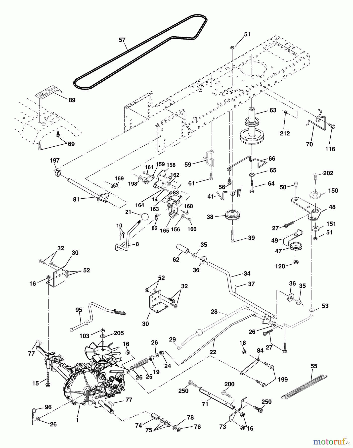 Husqvarna Rasen und Garten Traktoren LTH 1342 (954568519) (LTHK 1342 B) - Husqvarna Lawn Tractor (2002-02 & After) Drive
