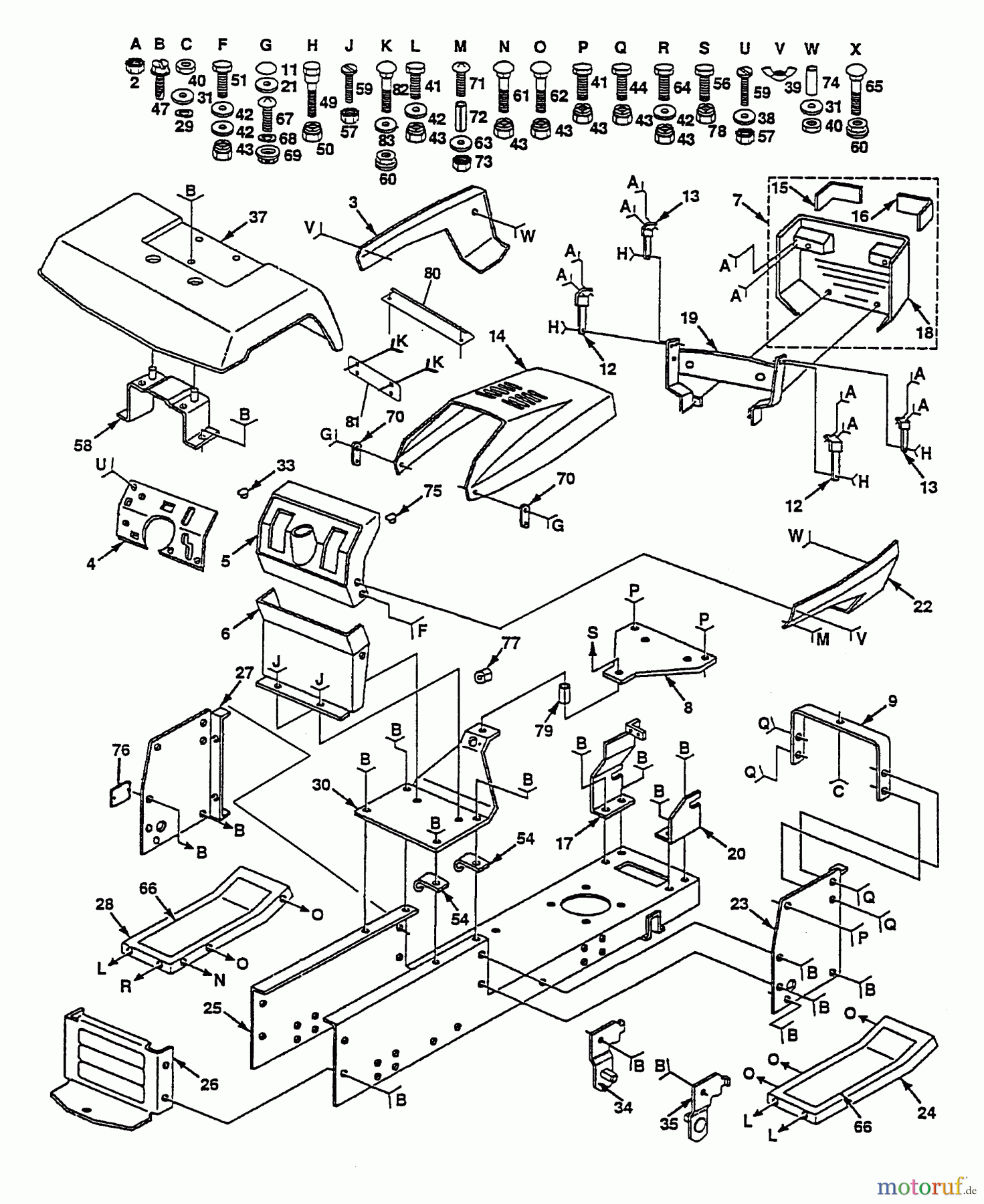 Husqvarna Rasen und Garten Traktoren LTH 140 (954000642) (HN14H42A) - Husqvarna Lawn Tractor (1994-01 & After) Chassis And Enclosures