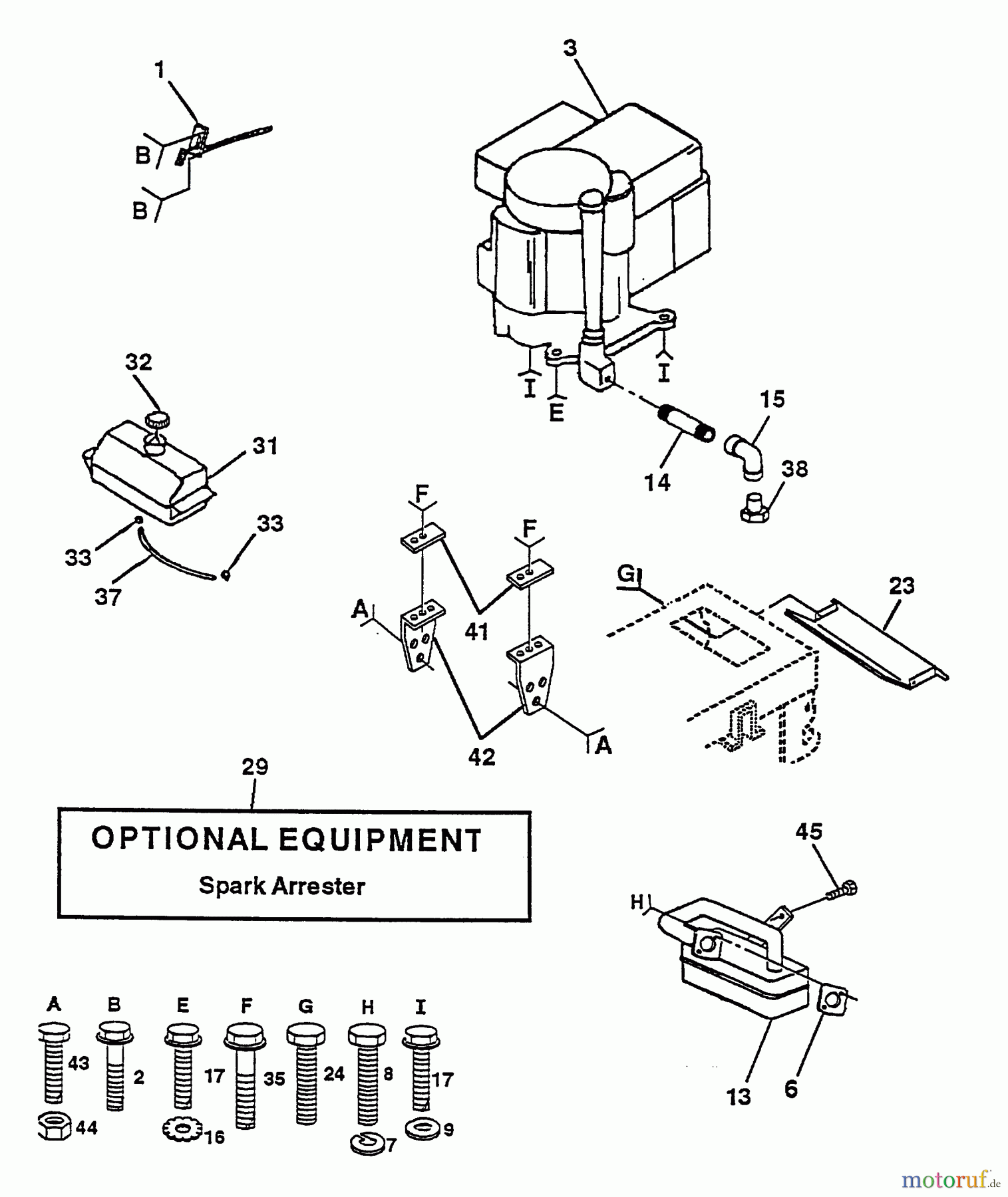 Husqvarna Rasen und Garten Traktoren LTH 140 (954000642) (HN14H42A) - Husqvarna Lawn Tractor (1994-01 & After) Engine