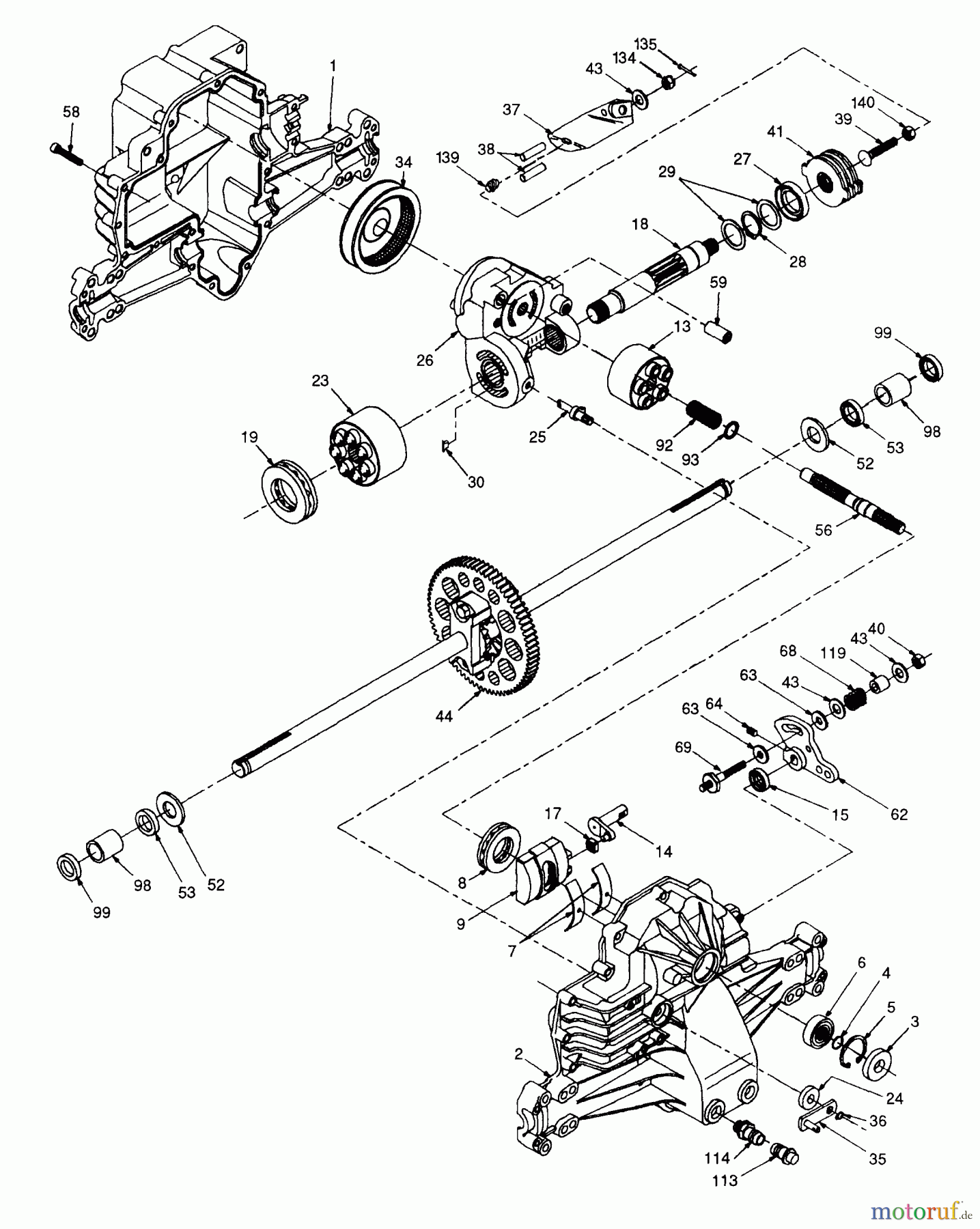Husqvarna Rasen und Garten Traktoren LTH 145 (954140006A) - Husqvarna Lawn Tractor (1997-12 & After) Hydro Gear Transaxle - Model Number 319-0500