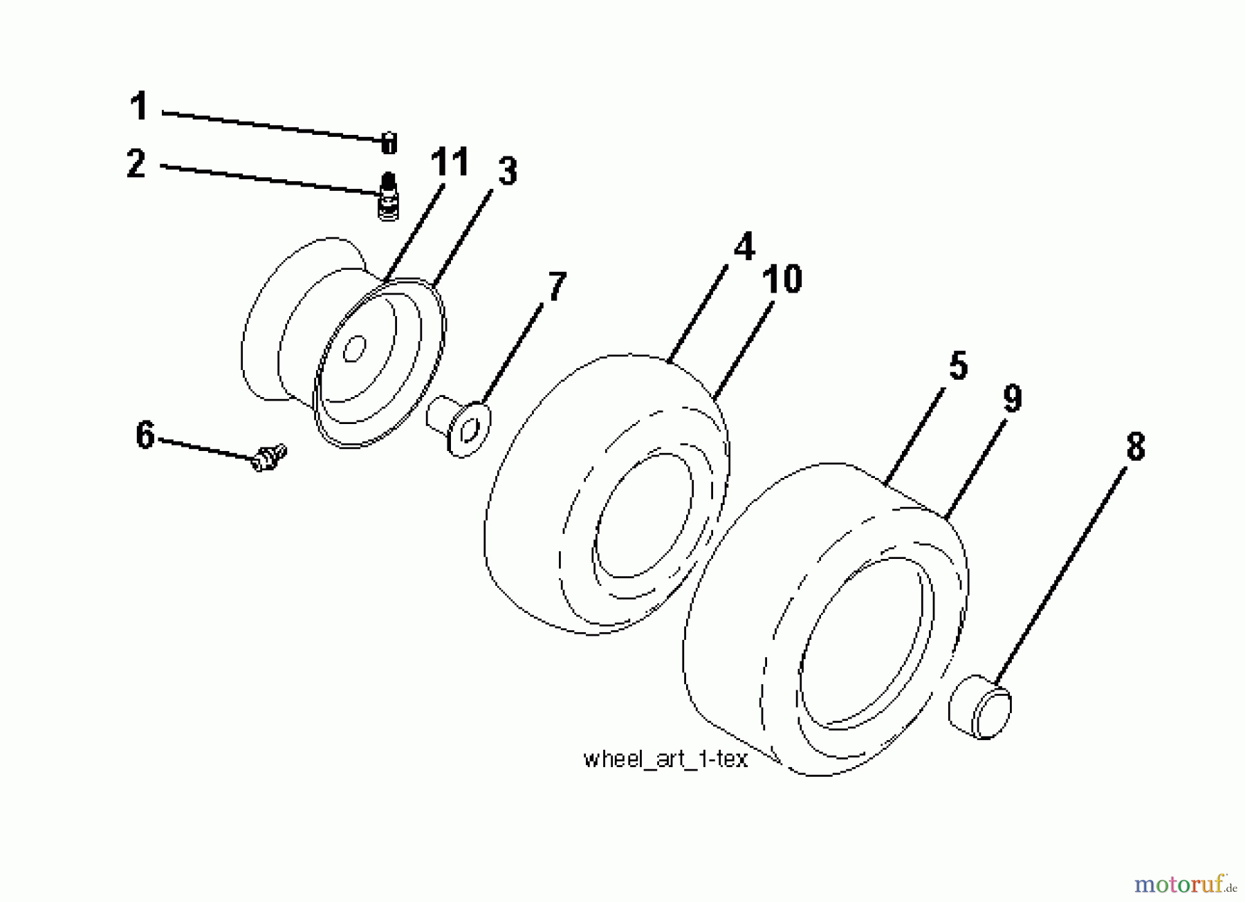Husqvarna Rasen und Garten Traktoren LTH 152 (96041003007) - Husqvarna Lawn Tractor (2010-11 & After) WHEELS TIRES