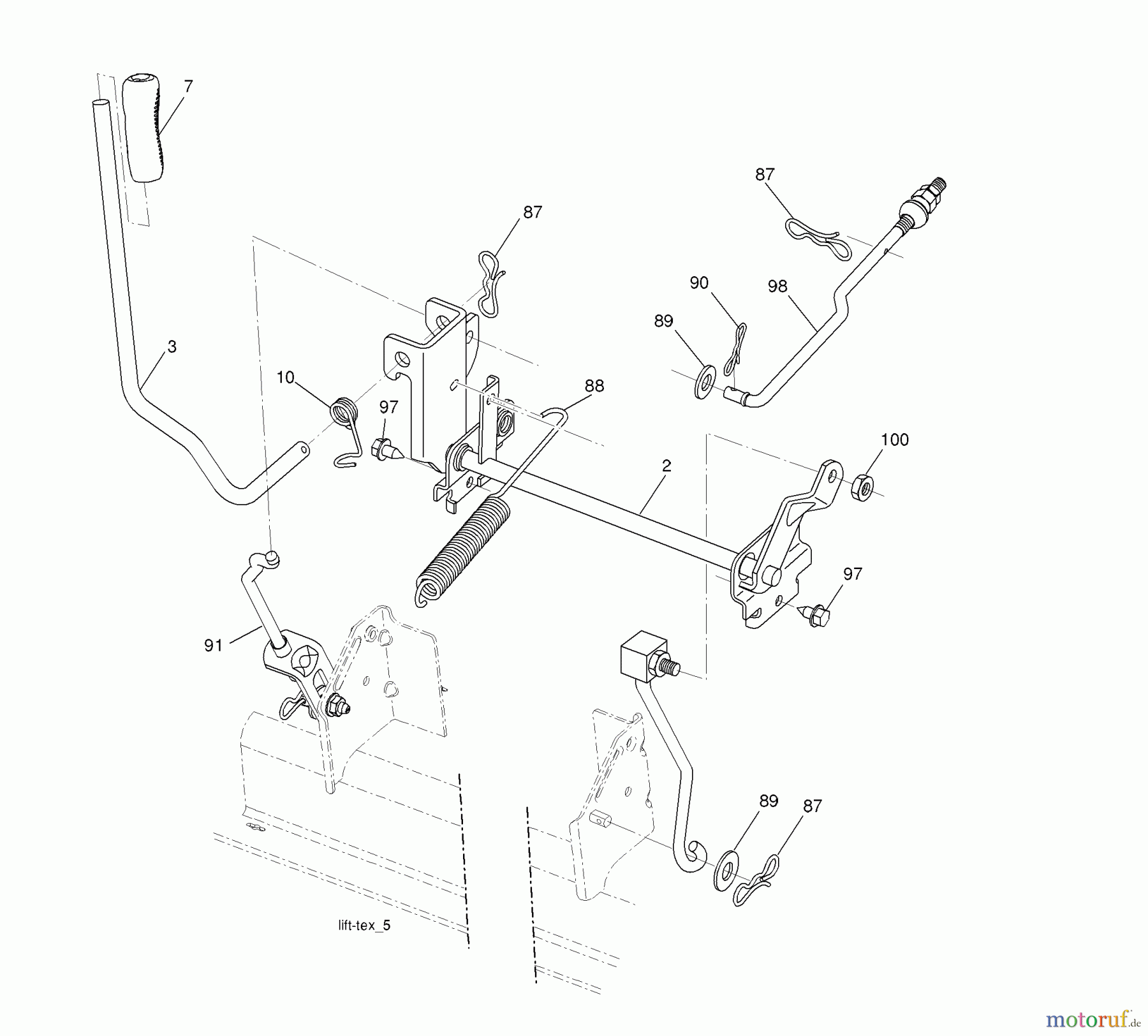 Husqvarna Rasen und Garten Traktoren LTH 1538 (96043003800) - Husqvarna Lawn Tractor (2006-12 & After) Mower Lift