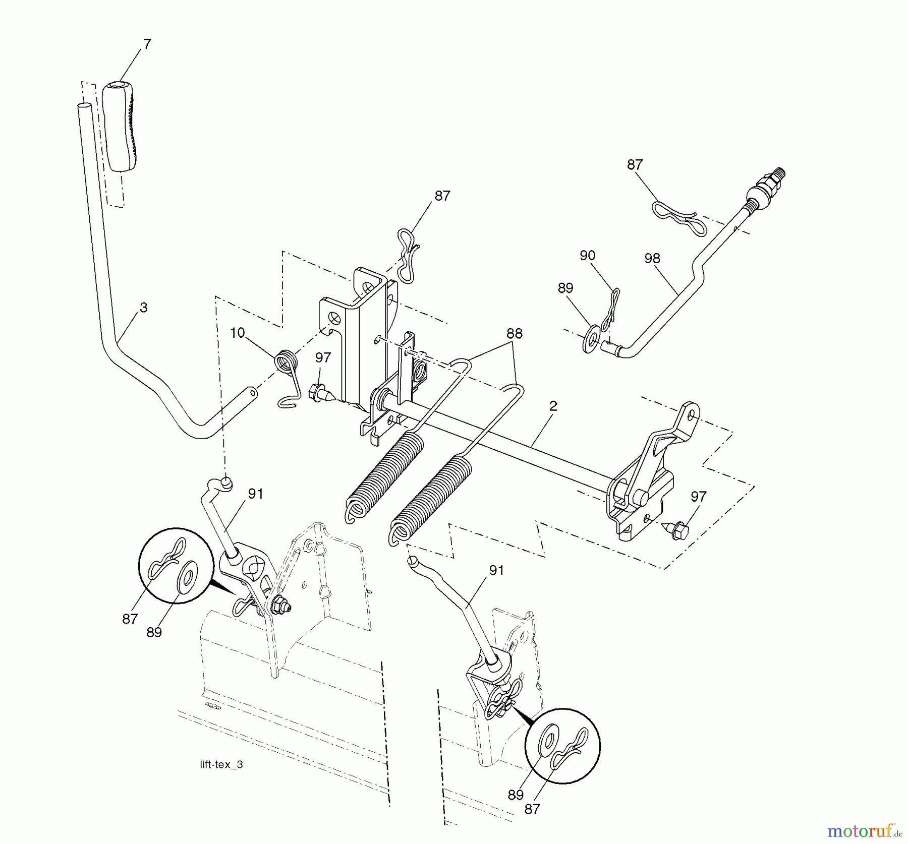 Husqvarna Rasen und Garten Traktoren LTH 1538 (96043003801) - Husqvarna Lawn Tractor (2007-08 & After) Mower Lift