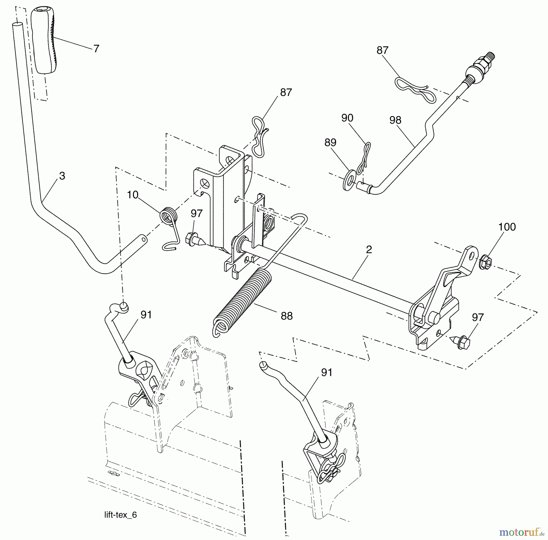 Husqvarna Rasen und Garten Traktoren LTH 1538 (96043003802) - Husqvarna Lawn Tractor (2008-04 & After) Mower Lift