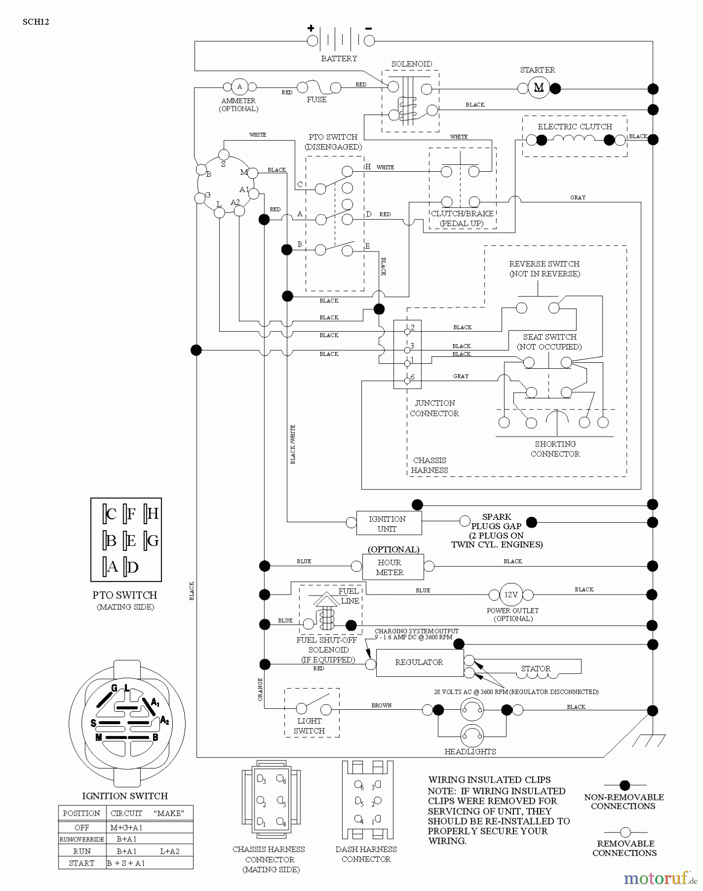 Husqvarna Rasen und Garten Traktoren LTH 154 (96041024200) - Husqvarna Lawn Tractor (2012-01 & After) SCHEMATIC