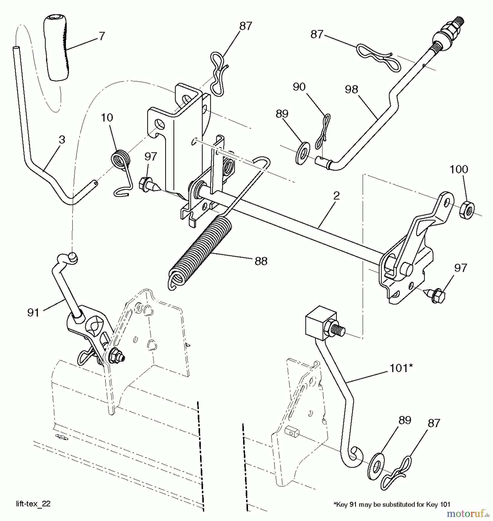 Husqvarna Rasen und Garten Traktoren LTH 154 (96041024300) - Husqvarna Lawn Tractor (2012-01 & After) MOWER LIFT / DECK LIFT