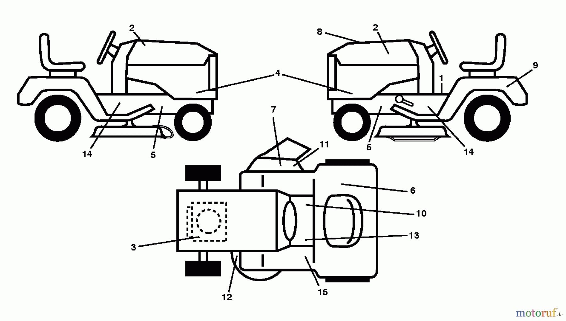 Husqvarna Rasen und Garten Traktoren LTH 174 (96041024501) - Husqvarna Lawn Tractor (2012-05 & After) DECALS
