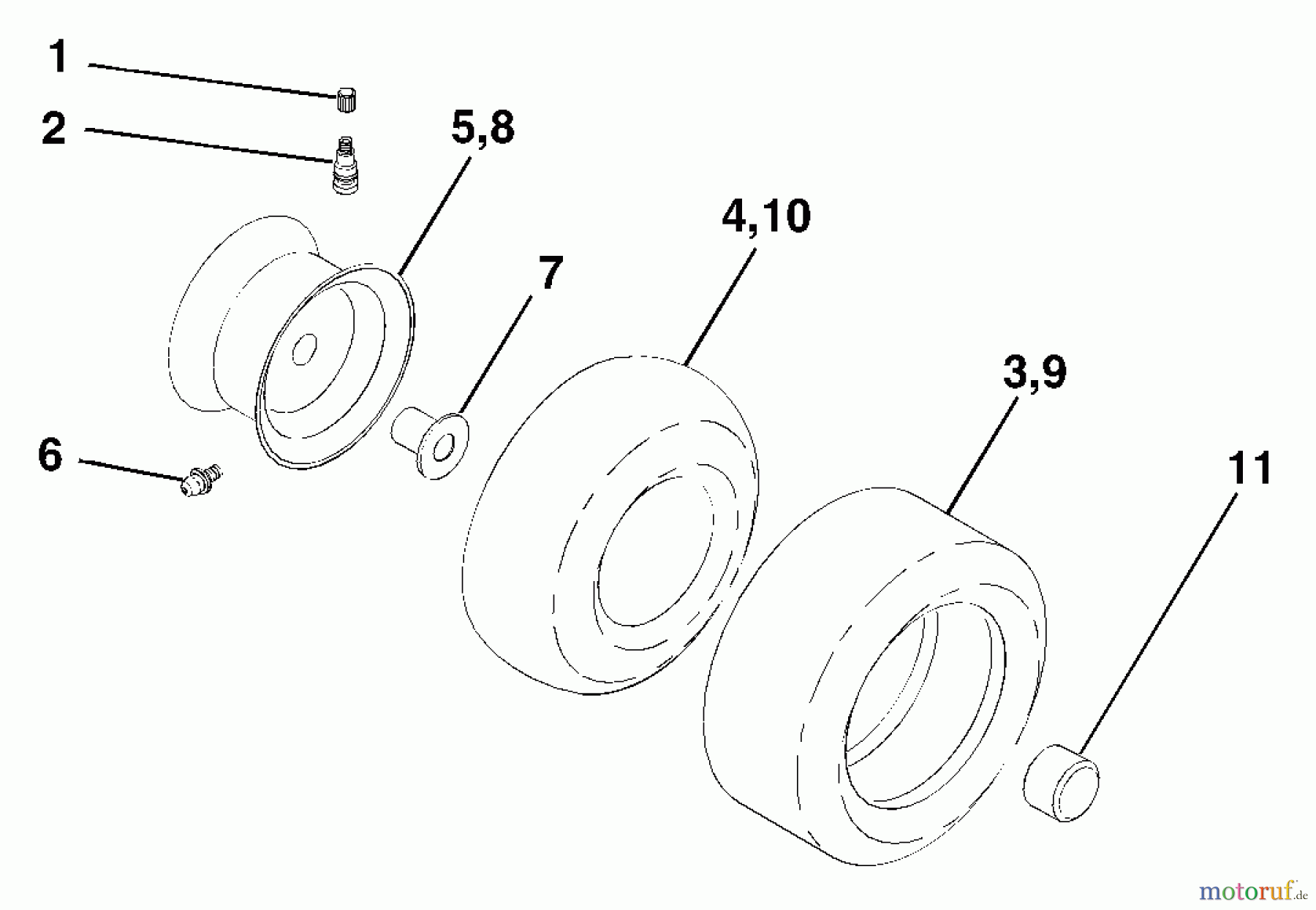 Husqvarna Rasen und Garten Traktoren LTH 1742A (954570376) - Husqvarna Lawn Tractor (2002-11 & After) Wheels & Tires