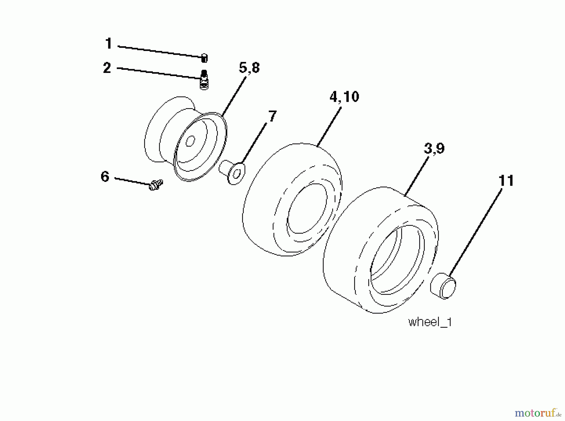 Husqvarna Rasen und Garten Traktoren LTH 1842 (96041005208) - Husqvarna Lawn Tractor (2012-11 & After) WHEELS TIRES