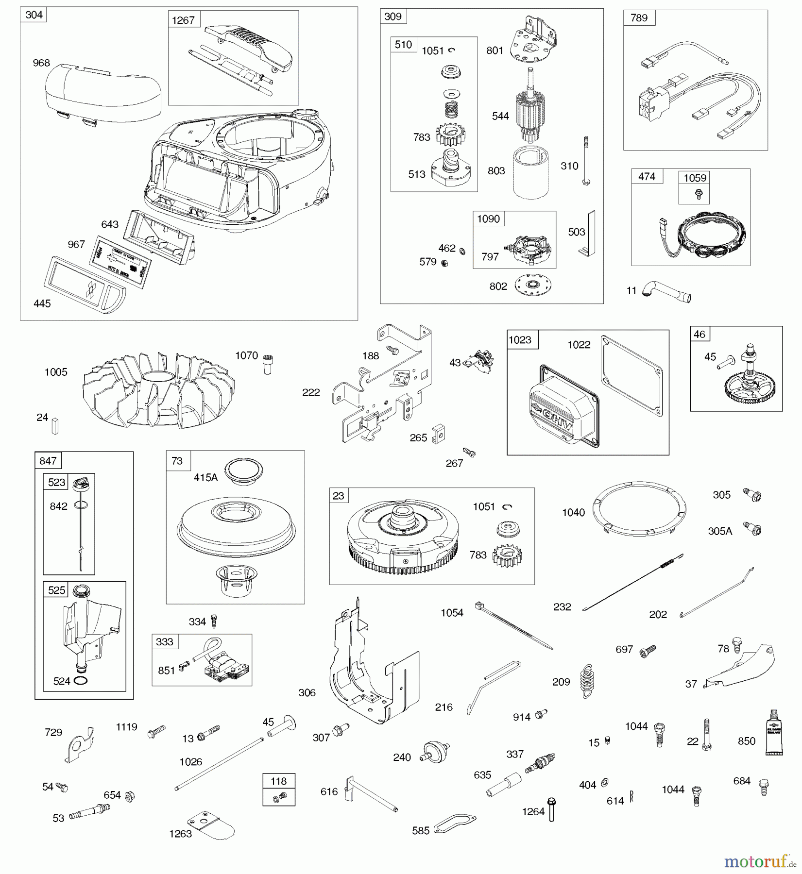 Husqvarna Rasen und Garten Traktoren LTH 18538 (917.289600) - Husqvarna Lawn Tractor (SEARS) (2010-05 & After) (Sears Craftsman) Engine Image 2
