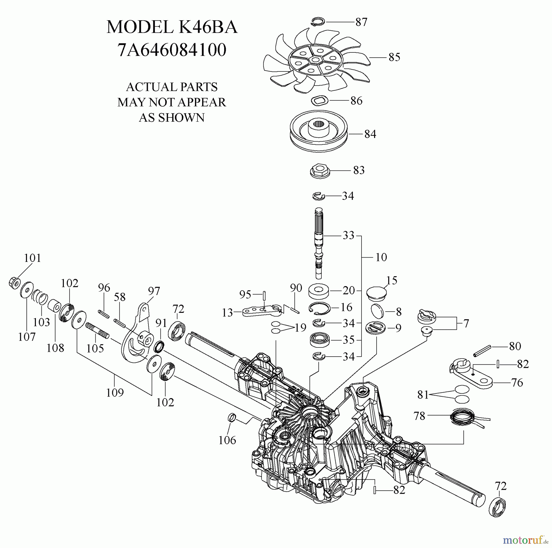 Husqvarna Rasen und Garten Traktoren LTH 18538 (917.289600) - Husqvarna Lawn Tractor (SEARS) (2010-05 & After) (Sears Craftsman) Transaxle