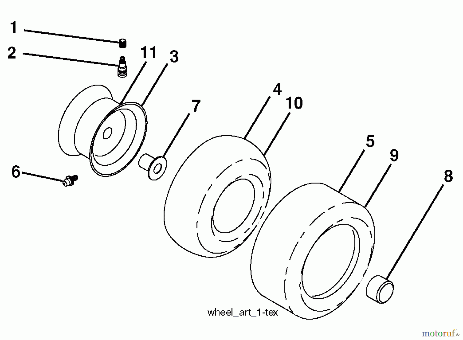 Husqvarna Rasen und Garten Traktoren LTH 18538 (96043010400) - Husqvarna Lawn Tractor (2010-01 & After) Wheels and Tires