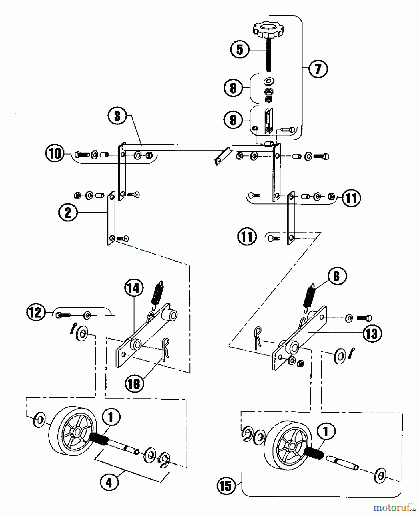 Husqvarna Belüfter / Vertikutierer / Rechen AR 25 - Husqvarna Aerator (2000-12 to 2003-07) Rear Wheel
