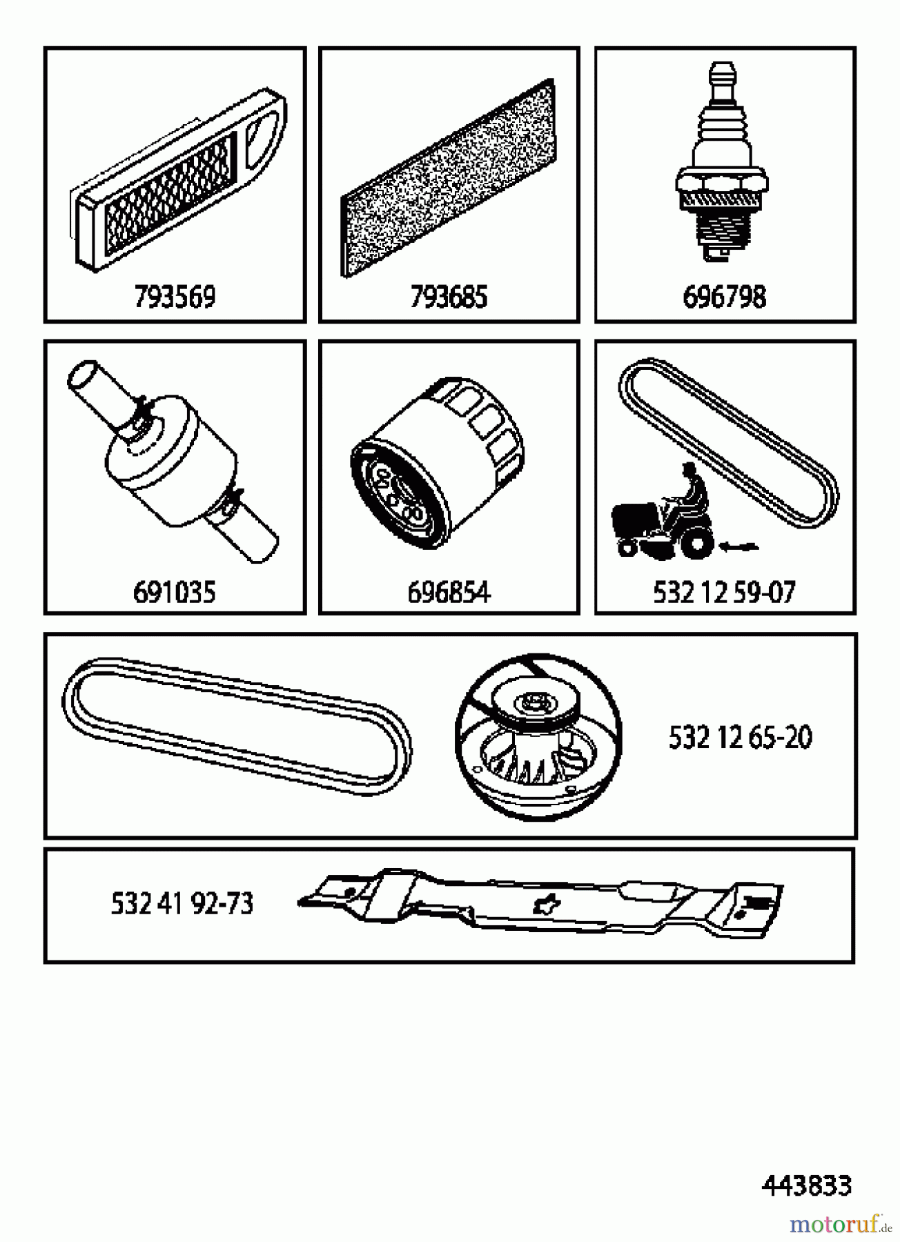  Husqvarna Rasen und Garten Traktoren LTH 19530 (96041016904) - Husqvarna Lawn Tractor (2013-05) FREQUENTLY USED PARTS