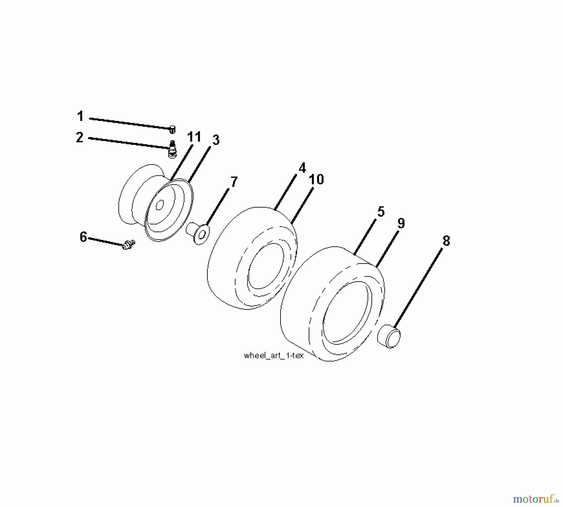 Husqvarna Rasen und Garten Traktoren LTH 19530 (96041016903) - Husqvarna Lawn Tractor (2011-06 & After) WHEELS TIRES