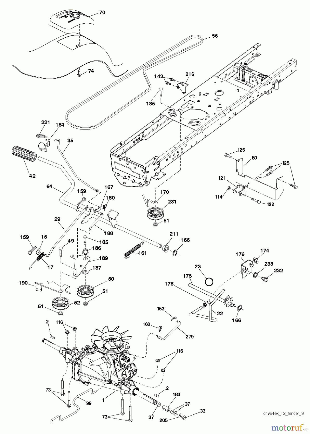 Husqvarna Rasen und Garten Traktoren LTH 2038 (96043015401) - Husqvarna Lawn Tractor (2013-03 & After) DRIVE