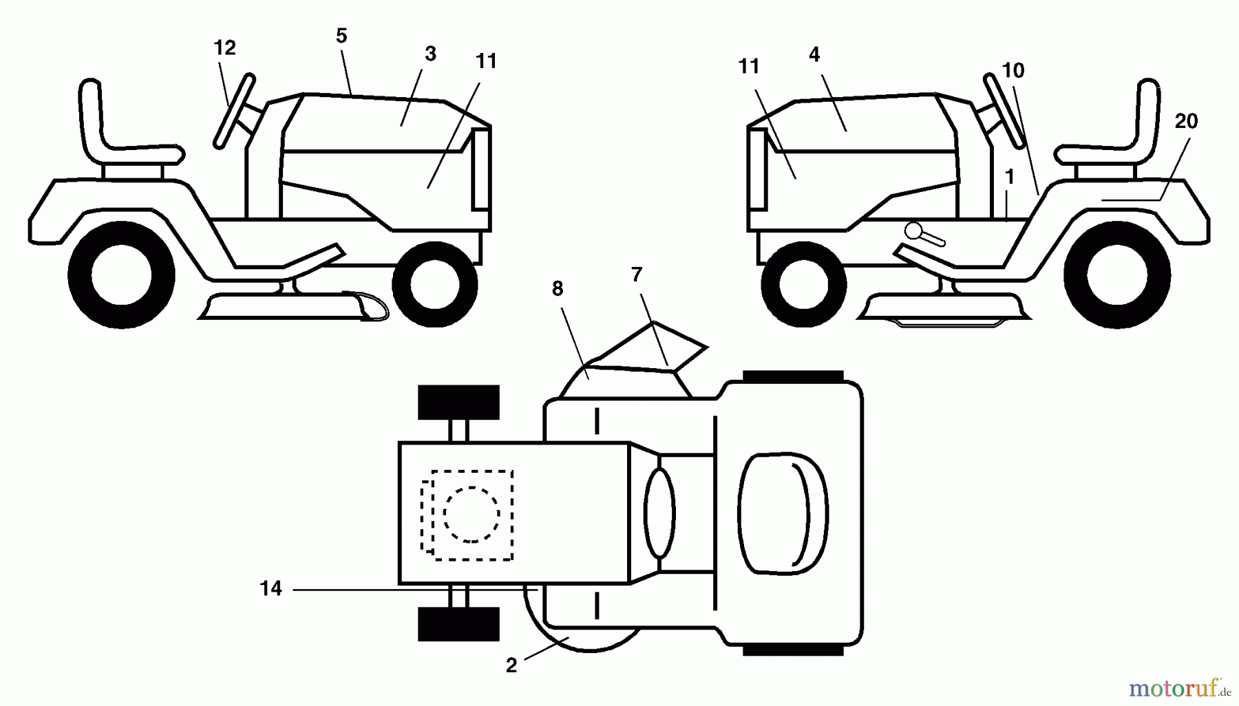 Husqvarna Rasen und Garten Traktoren LTH 2042A (954571953) - Husqvarna Lawn Tractor (2003-12 & After) Decals