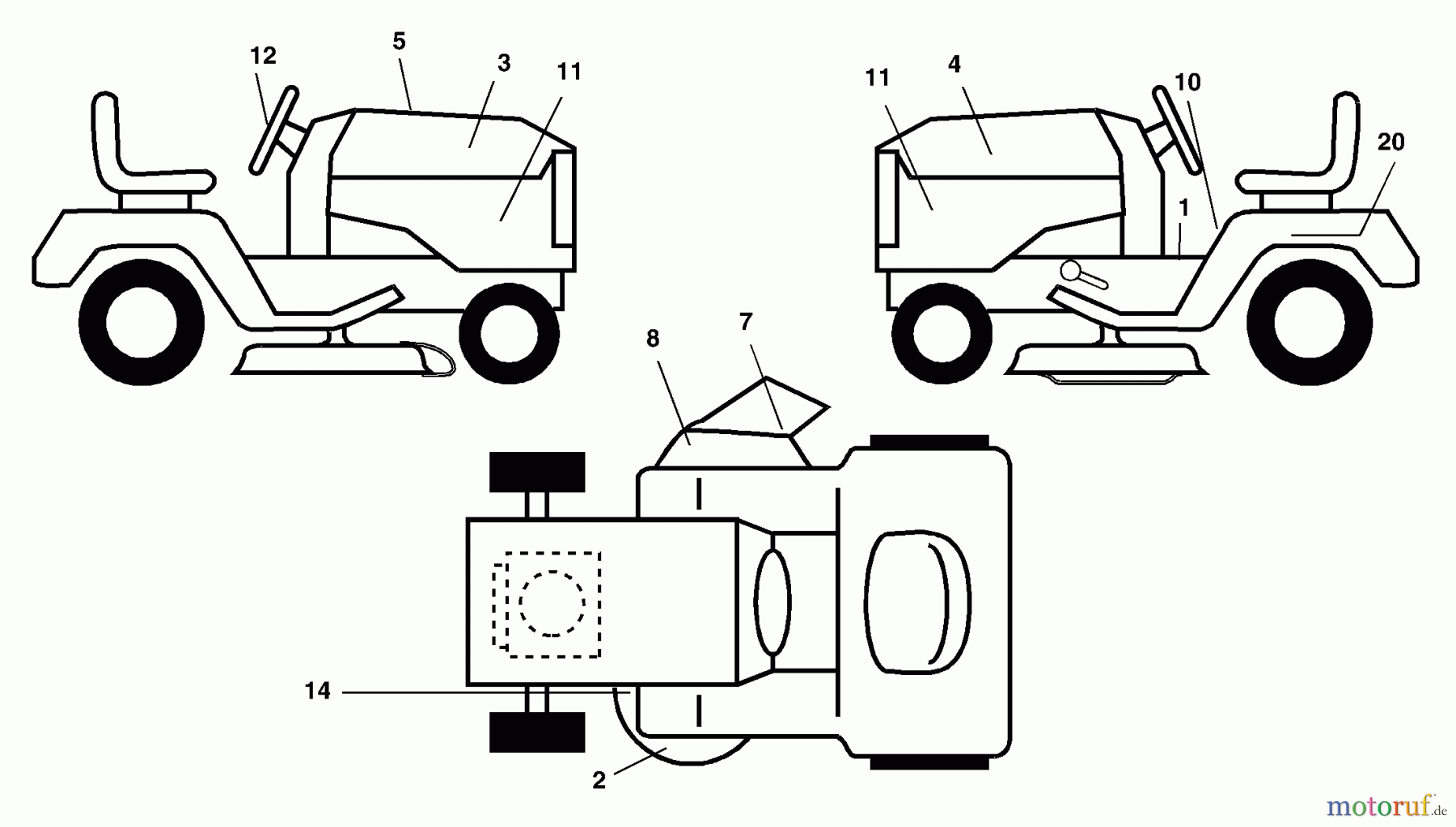 Husqvarna Rasen und Garten Traktoren LTH 2042B (954571953) - Husqvarna Lawn Tractor (2004-01 & After) Decals