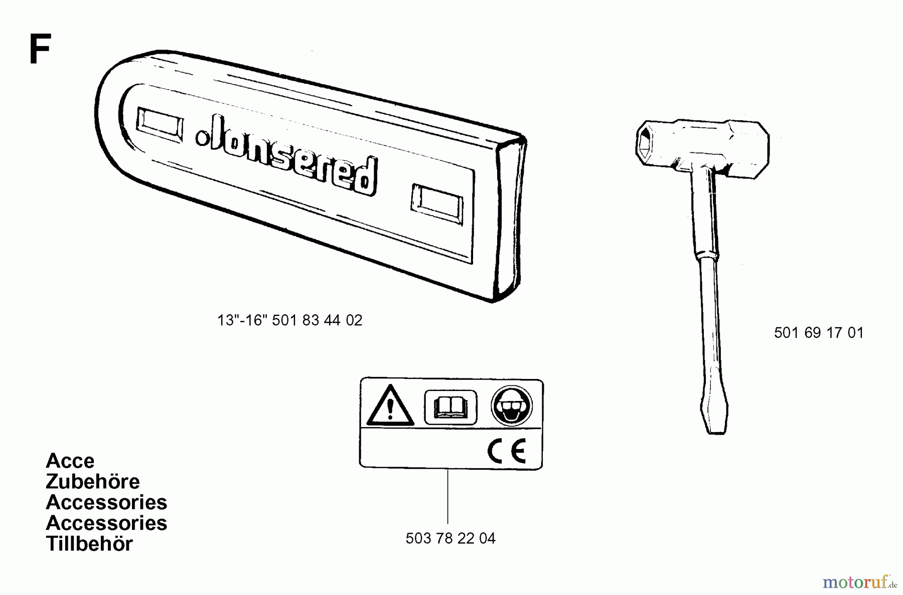 Jonsered Motorsägen 2033 - Jonsered Chainsaw (1998-03) ACCESSORIES