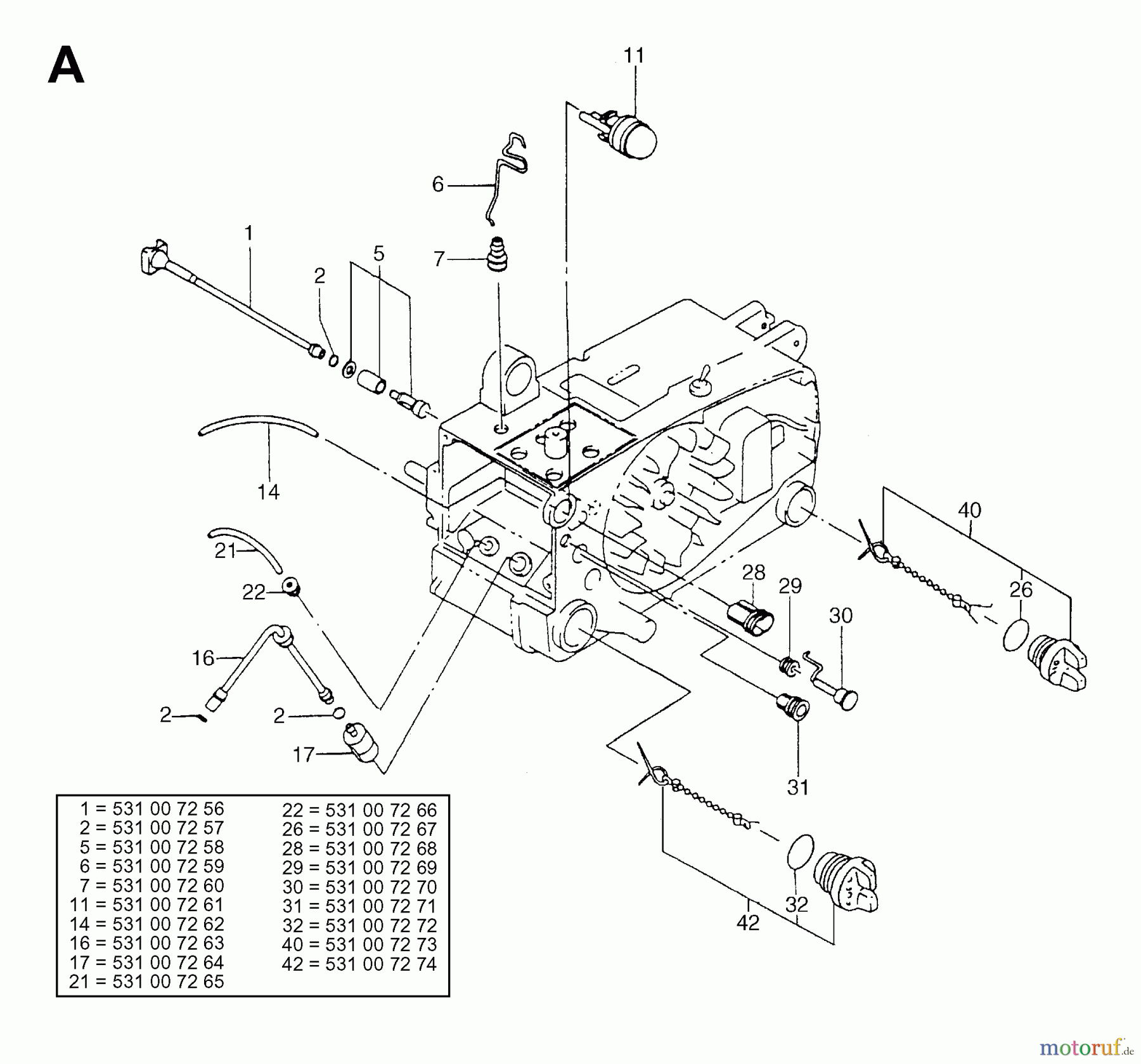 Jonsered Motorsägen 2033 - Jonsered Chainsaw (1998-03) CRANKCASE