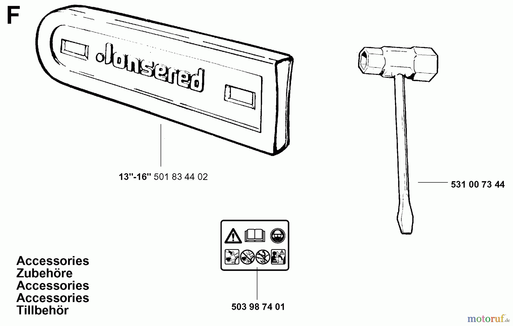 Jonsered Motorsägen 2033 - Jonsered Chainsaw (2000-08) ACCESSORIES