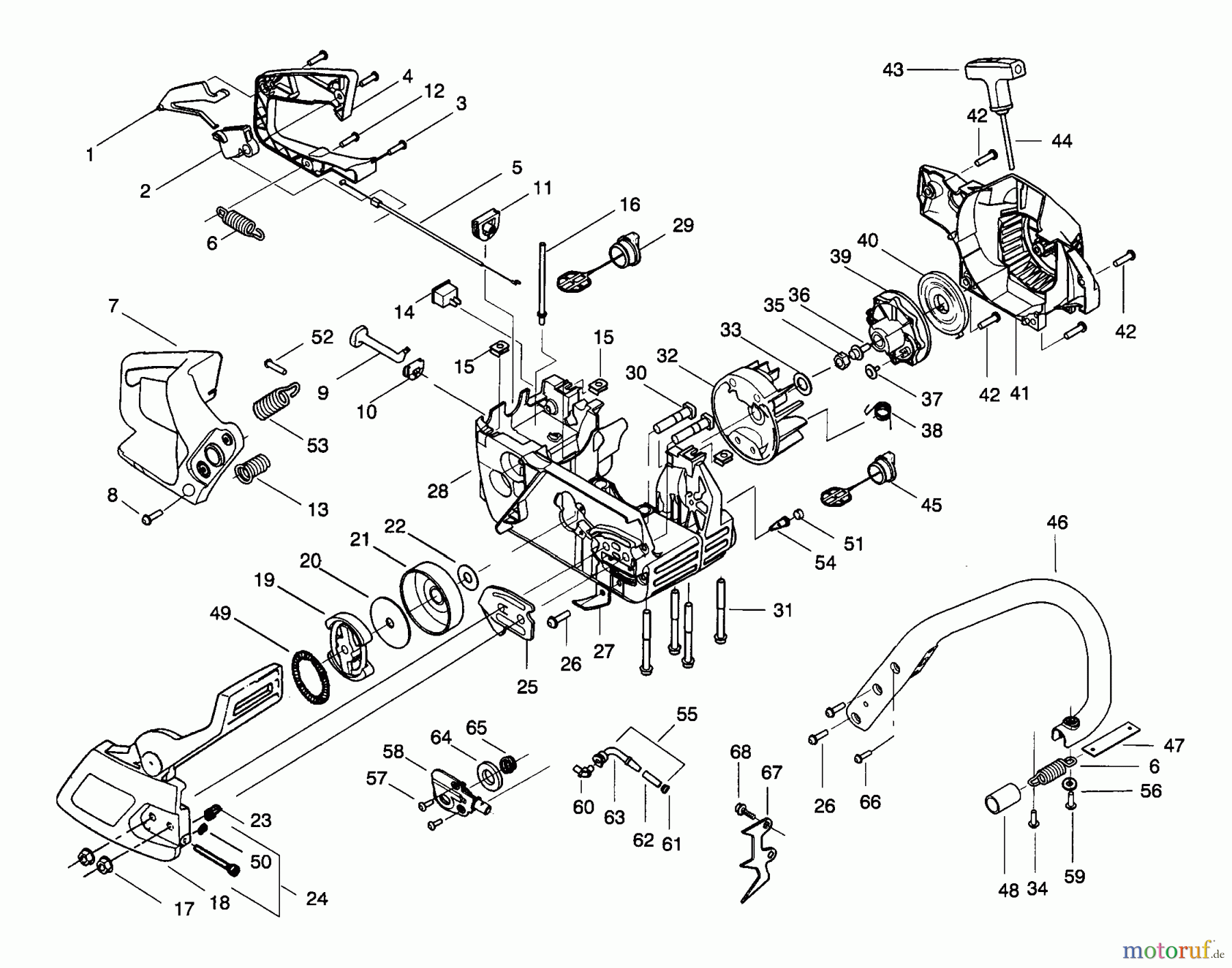Jonsered Motorsägen 2035 - Jonsered Chainsaw (1998-09) CRANKCASE