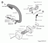Jonsered 2036 - Chainsaw (1993-11) Ersatzteile FRONT HANDLE MUFFLER OIL PUMP