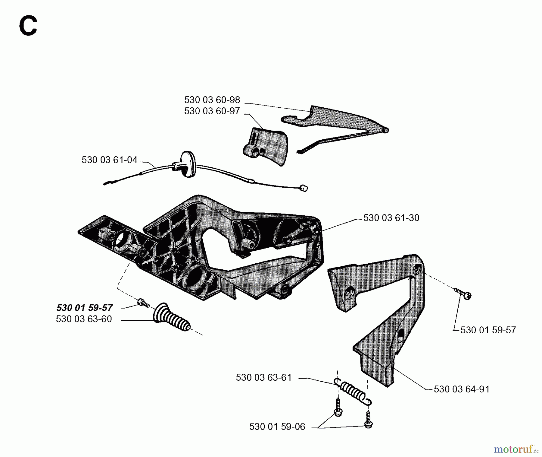 Jonsered Motorsägen 2036 - Jonsered Chainsaw (1993-11) HANDLE