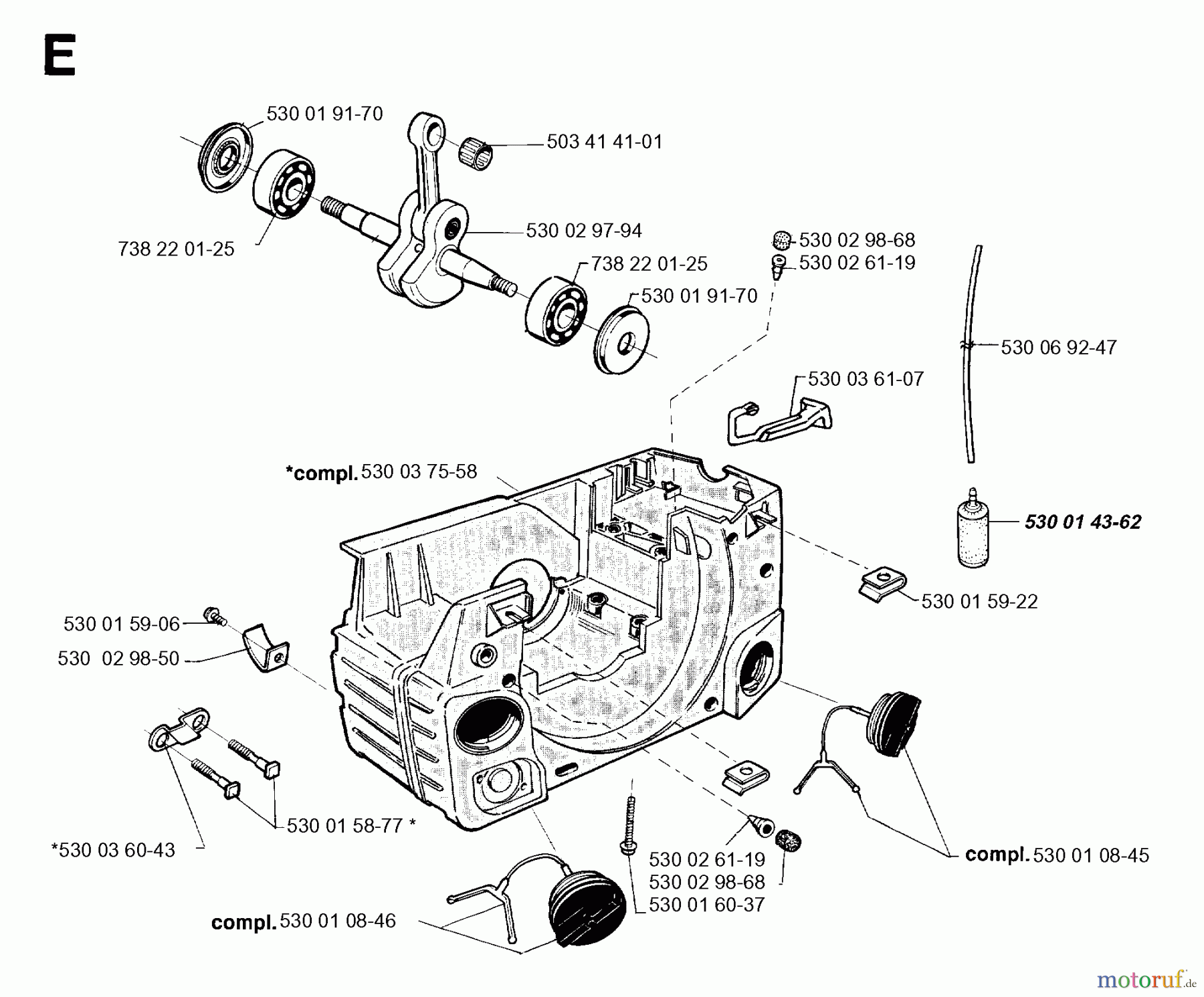 Jonsered Motorsägen 2036 - Jonsered Chainsaw (1995-11) CRANKCASE