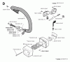 Jonsered 2036 - Chainsaw (1995-11) Ersatzteile FRONT HANDLE MUFFLER OIL PUMP