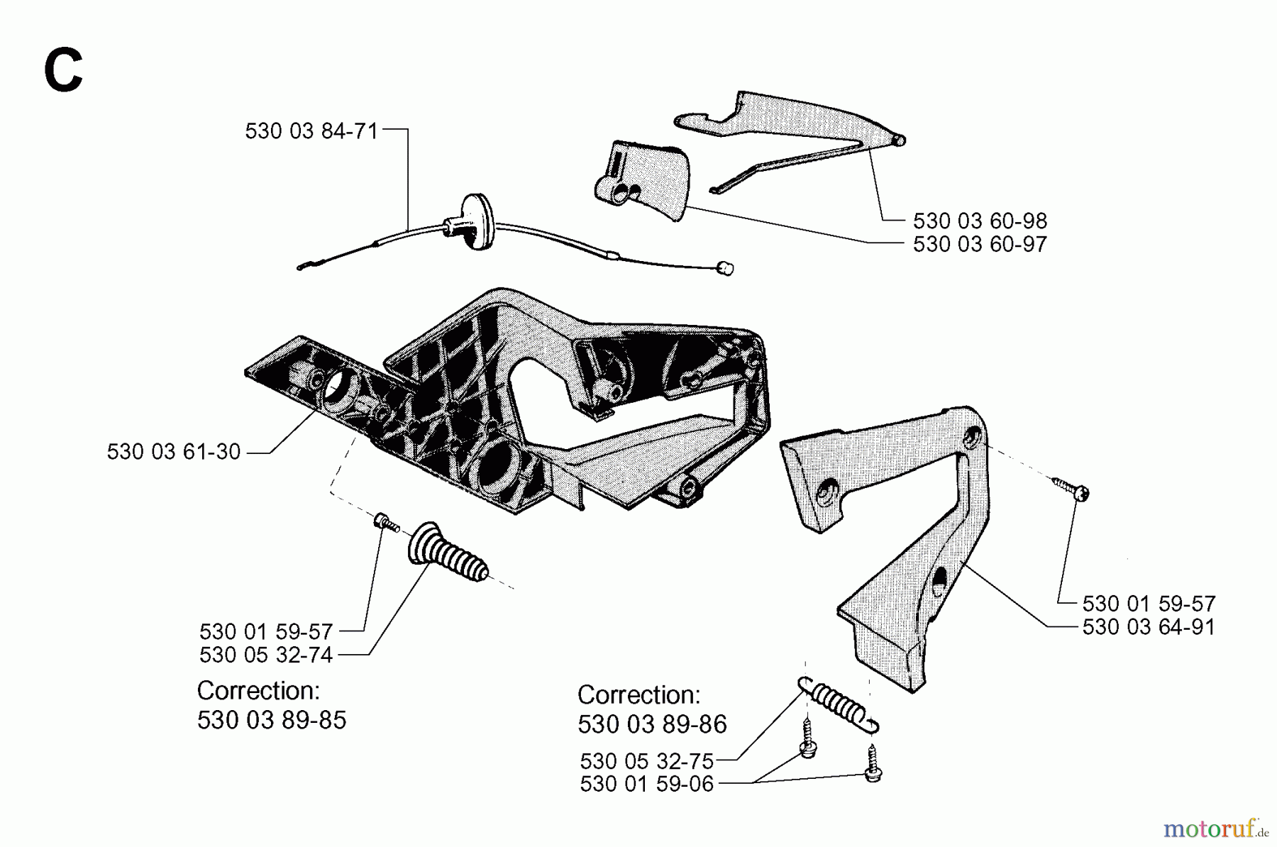 Jonsered Motorsägen 2036 - Jonsered Chainsaw (1998-10) HANDLE
